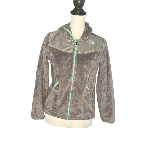 The North Face Kid's Gray Zip Up Green Size Large 14-16 - Picture 1 of 5